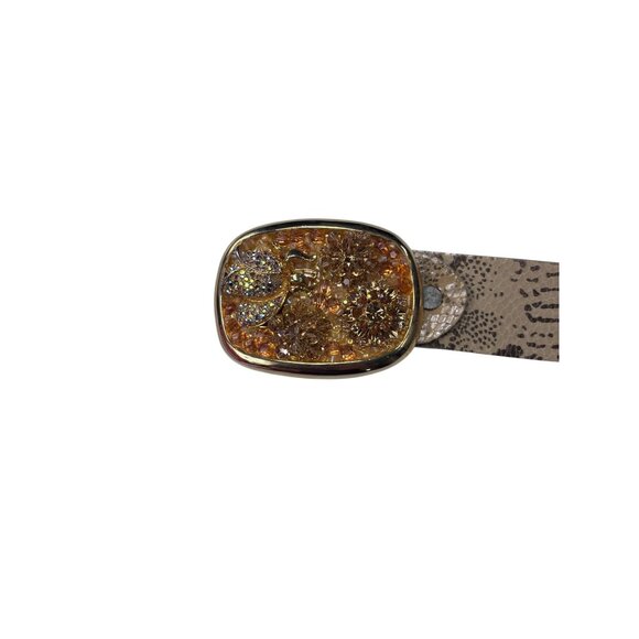 Cochni Bronze Belt With Glitter Buckle In Gift Box - Picture 5 of 9